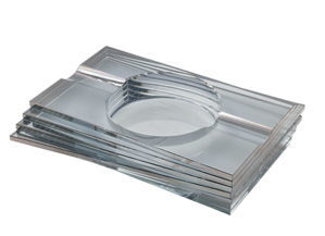 Ashtray  2-Cigar Ashtray Crystal Icon Grey - TAB38018