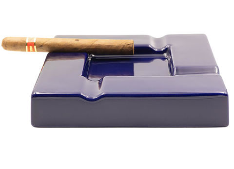 Ashtray 4-Cigar Ashtray Cig-R Ceramic CC610 - Cobalt Blue