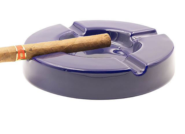 Ashtray 4-Cigar Ashtray Cig-R Ceramic CC611 - Cobalt Blue