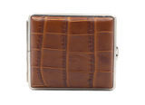 Cigarette Cases CHACOM Cigarette Case CC092 - Brown Leather wrapped