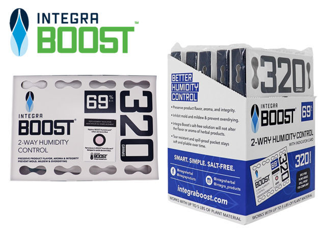 Integra Boost Display of 5 INTEGRA BOOST 69% Humidity Regulators - 320g