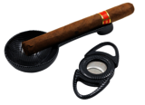 Coupe-Cigares Ensemble coupe-cigare et cendrier Cig-R - COF-04 Carbone