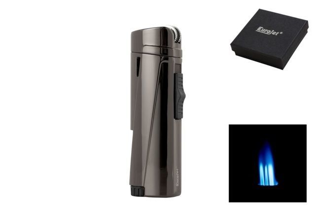 Cigar Lighters EUROJET Cigar Lighter 3 Flames - Dark Gun Metal