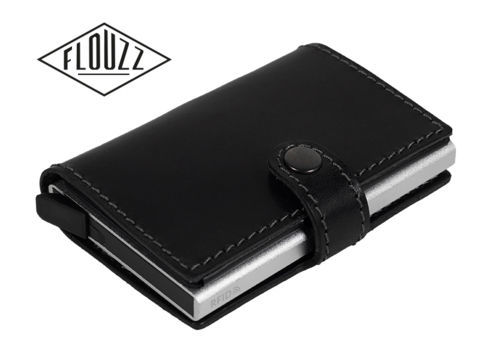 FLOUZZ Card holders FLOUZZ Card Holder RFID System FL1717 - Black Leather