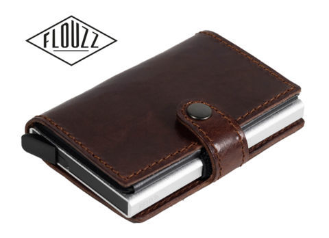 FLOUZZ Card holders FLOUZZ Card Holder RFID System FL1717 - Retro Brown Leather