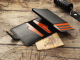 FLOUZZ Card holders FLOUZZ Cardholder RFID System FL1455 - Black Leather