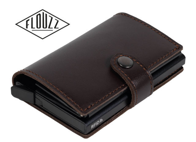 FLOUZZ Card holders FLOUZZ Cardholder RFID System FL1455 - Brown Leather