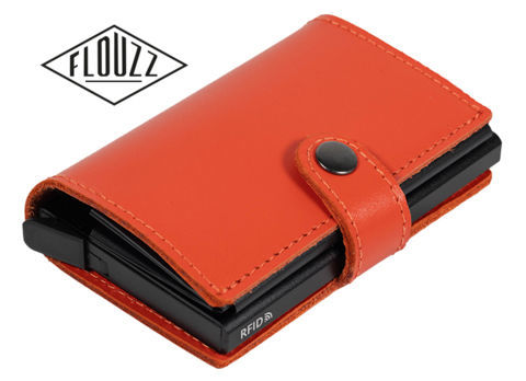 FLOUZZ Card holders FLOUZZ Cardholder RFID System FL1455 - Orange Leather