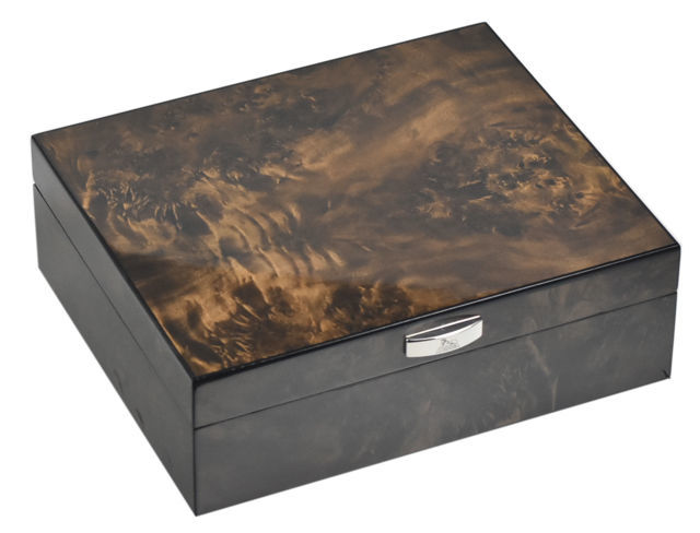 Humidor LUQW202.2 Walnut Burl wood Cigar Humidor - 40 Cigars