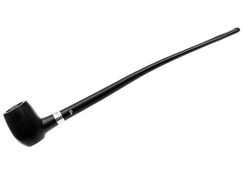 Churchwarden Pipe PETERSON Churchwarden Ebony Silver Mounted Barrel