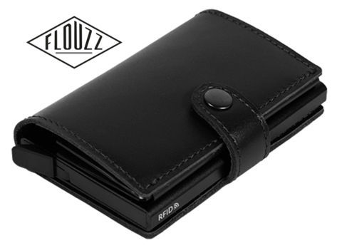 Porte-cartes FLOUZZ Porte Cartes FLOUZZ Système RFID FL1455 - Cuir Noir