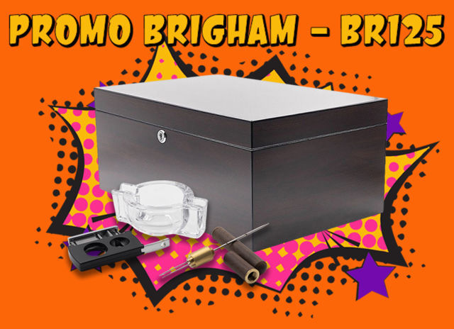 PROMOTIONS PROMOTIONAL OFFER Brigham Millenium Walnut 125-Cigar Equipped Humidor