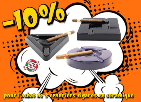 PROMOTIONS from July 1st to August 31st, 2024 PROMOTIONAL OFFER Cig'R cigar ashtrays.