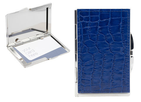 TSUBOTA PEARL Card holders TSUBOTA PEARL Card Holder TS62427 - Blue Croco Leather