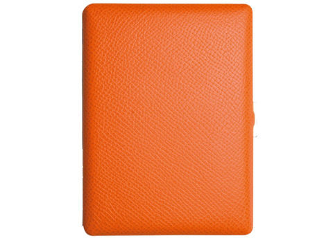 Cigarette Cases TSUBOTA PEARL Cigarette Case 04492 - Orange Leather wrapped