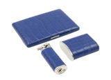 Cigarette Cases TSUBOTA PEARL Cigarette Case - Blue Leather