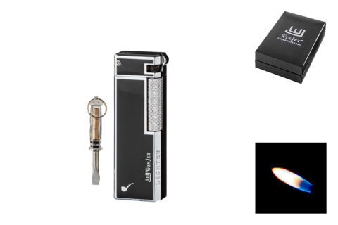 Pipe Lighters WINJET Black and Chrome Pipe Lighter