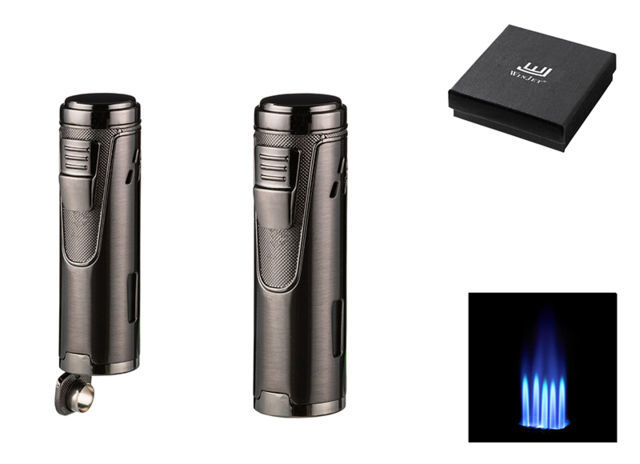 Cigar Lighters WINJET Lighter 5 Jet "Anton" + Cigar Punch A221033 - Gun